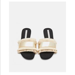 Zara slides with fringe